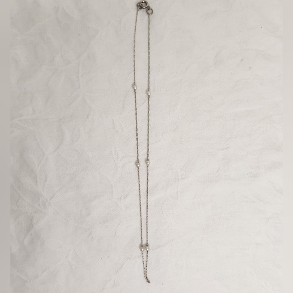 Vintage Silver Pearl Choker Necklace - Picture 4 of 12